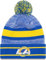 New Era Offizielle NFL-Mütze für Erwachsene, Unisex, Strickmütze mit Bommel, LOS ANGELES RAMS, Einheitsgr��e