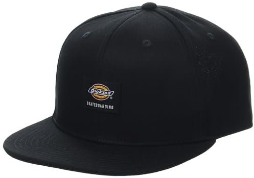 Dickies Herren Skateboarding Flat Bill Cap Verschluss, Schwarz, Einheitsgröße