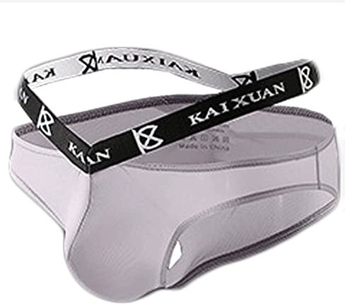 Dressnu Boxer infradito traspiranti in seta ghiaccio da uomo, Viola chiaro, Large