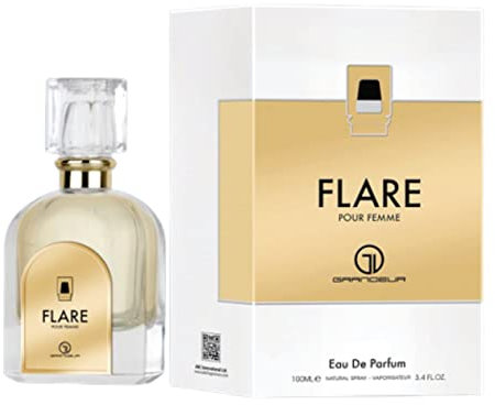 Flare Parfum | Flare EDP Women Eau de Parfum 100 ml | Jasmin und Vanille Duft | Flare Parfum für Frauen hergestellt in Dubai von Sapphire's Choice