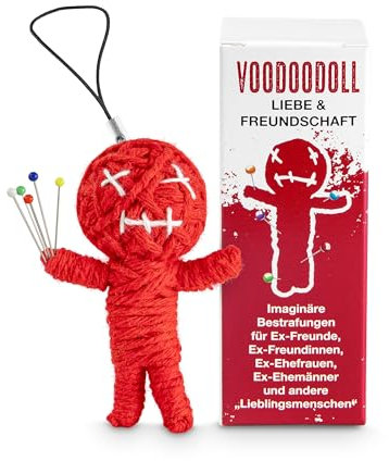 Voodoo Puppe Liebe & Freundschaft Imaginäre Bestrafungen für Ex-Freunde/-Freundinnen, Ex-Mann oder Ex-Frau, schlechte Freunde und weitere „Lieblingsmenschen“ Geschenk im Karton 5 x PRYM Stecknadel