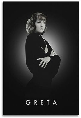 VZRSQZK Filmschauspielerin Greta Garbo Poster, dekoratives Gemälde, Leinwand-Wandposter und Kunstdruck, modernes Familienschlafzimmer-Dekor-Poster, 20 x 30 cm