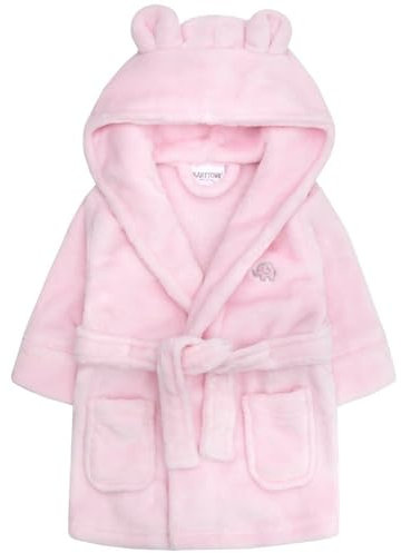 WS-SS23 Baby Girls Boys Dressing Gown Fleece Snuggle Robe Hooded Novelty Newborn Gift Pink 2-3 Years
