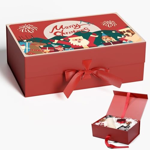 GIFTSAY Magnetic Gift Boxes for Presents, Large Luxury Rigid Paper Gift Box with Lid, 32.2 x 20.3 x 11.4 cm Thickened Reusable Gift Box for Gift Wrapping, Birthday Wedding Anniversary