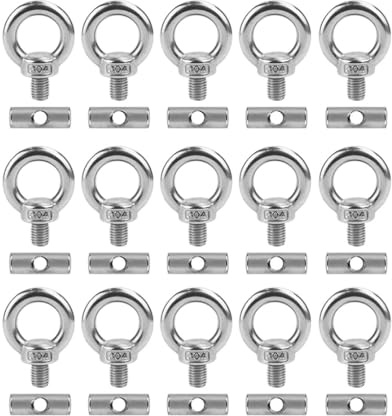 AstarFavor 15 Pezzi Tappo per Binario in Acciaio Inox, Fermi per Binario per Tendalino Gancio per Tendalino Accessori per Binario per Campeggio Roulotte Camper