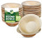 ECO Leaf 50 Disposable Palm Leaf Bowls – 5” (12cm) Round Compostable Dessert, Snack & Salad Bowls | Eco-Friendly, Biodegradable, Heavy-Duty | Microwave & Oven Safe | Ideal for Weddings, Parties