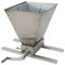 2Rollen GetreidemüHle quetsche Malz Futter Mais Grain Schrot Grinder Hand MüHle Heimbrauer Crusher Brewers Verstellbar mahlmaschine Manuelle Einstellbare (Edelstahlrolle mit Skala + Aluminiumsockel)