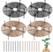 Rejilla para Maceta, 4 Piezas de Rejilla Recortable para Cubrir Maceta 30cm Rejilla de Plástico para Proteger Maceta Tapón para Gatos, Tapón de Seguridad para Bebés, Rejilla para Cubrir Maceta