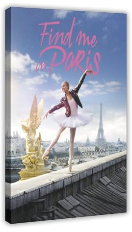 THEGIS Leinwandposter Find Me in Paris Staffel 1, Wandkunst, Dekor, Bild, Gemälde für Wohnzimmer, Schlafzimmer, Dekoration, Rahmen-Stil, 30 x 45 cm