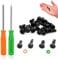 Ring Doorbell Screwdriver Set,2Pcs Torx T6 T15 Screwdriver Bit Replacement with 16Pcs T6 T15 Long/Short Doorbell Screws for Video Doorbell 1,2 and Pro