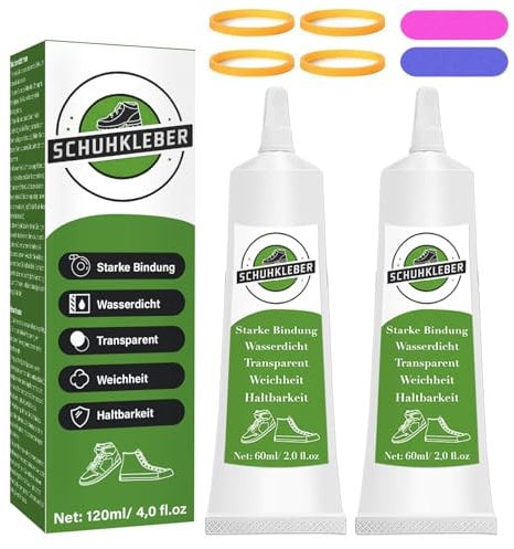 120ml schuhkleber extra stark wasserfest, schuhsohlenkleber, kleber schuhsohle schuhsohlen reparatur ungeklebt, abgenutzte oder beschädigte Schuhe, Starke Bindung, Haltbarkeit