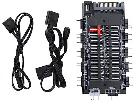 LARUISEE PWM FAN+ARGB LED 2 In 1 Hub Wireless Controller 1 To 10 Multi Way Splitter 5V 3PIN RGB Cooler 4Pin Fan Adapter 5v 3 Pin Argb Cable Splitter Hub