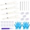 NIUSIMAN 32pcs Piercing zange Kit Piercing Nadeln Klemmen Kit für Ohr Nase Septum Bauchnabel Zungen Nippel Augenbraue Lippenpiercing 12G 14G 16G 18G 20G Nadeln mit 4 Einweg-Piercing Klemmen Pinzette