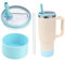 Stanley 40oz Tumbler Accessory Set, Includes Spill Proof Lid, Silicone Protective Boot, and Reusable Straw (Blue)
