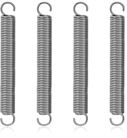 NJCXOLA 4 Pièces Ressort de Traction 70 mm Ressorts de Tension avec Crochets Ressorts en Acier Inoxydable Diamètre du Fil 1mm Diamètre Extérieur 10mm Force 3,16KG