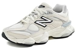 New Balance 9060 Unisex Sneakers, White Grey, 14.5 Women/13 Men