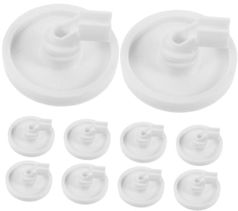 Dishwasher Replacement Lower Rack Wheels 10pcs Plastic White | DIY Repair Set, Precision Crafted Rollers, Kitchen Appliance Maintenance Pack for Rack Movement