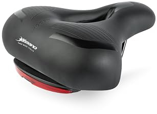 Selle Bassano - Viale Ergofit City XXL SIL (mit integriertem Licht), Fahrradsattel mit Ergofit Technologie, bequem und ergonomisch, Made in Italy
