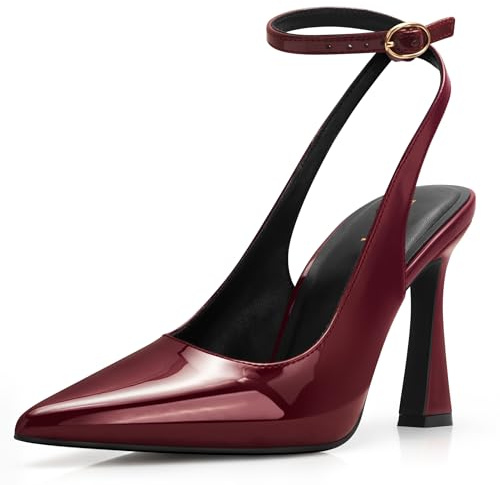 PARTY Spitz zulaufender Absatz für Damen, Stiletto, Slingback, hoher Absatz, elegante Pumps für Hochzeit, Büro, Arbeit oder Ausgehen
