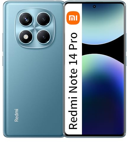 XIAOMI Redmi Note 14 Pro 4G Smartphone, 6,67 Zoll, 12 GB + 256 GB, Blau, NFC (Ladegerät inklusive)