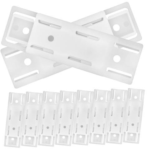 LRXIYODE 10PCS Punch Abs Socket Holder Wall Mounted Extension Socket Fixer Self-adhesive Storage Organizer for Home Office Power Strip Wifi Router White