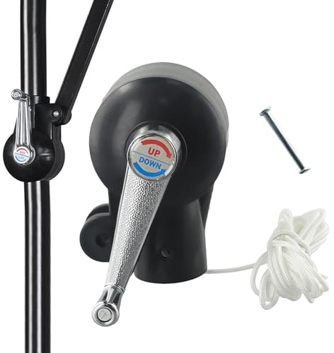 Generisch Manivelle de rechange pour auvent - Manivelle avec cordon pour parasol - Accessoire de parasol pour pique-nique et terrasse