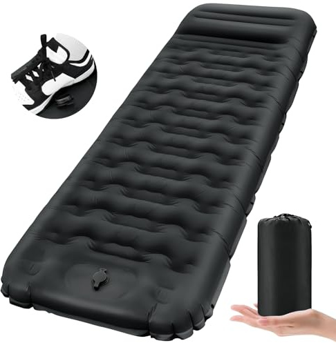 Materassino Campeggio Autogonfiabile Spesso 12 cm con Pompa a Pedale