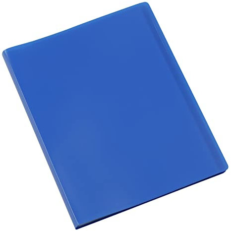 Viquel - Protège documents souple - Reliure Format A4 - Porte vues 120 Vues (60 pochettes) Essentiel - Pochettes transparentes et lisses - Fabrication française - Bleu