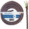 Go-At Topline M3XPEX1.5MA10 Cavo Seta per Impianti Elettrici Esterni, Marrone, FRRTX 3x1,5 Treccia Tessile