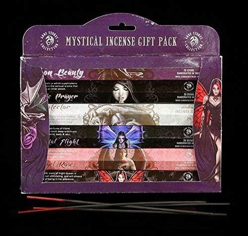 Figuren Shop GmbH Räucherstäbchen Geschenk-Set | Mystical Pack by Anne Stokes | 6 Verschiedene Düfte - 120 Räucherstäbchen | Geschenk-Box Set