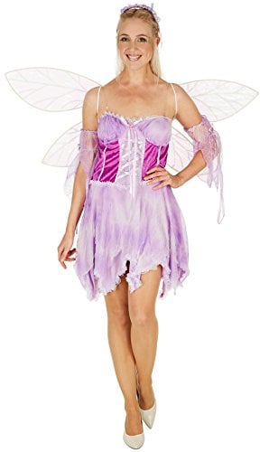 dressforfun Frauenkostüm Bezaubernde Fee | Abnehmbare, durchsichtige BH-Träger für einen Guten Halt | Inkl. Armstulpen und Haarreif (XXL | Nr. 301139)