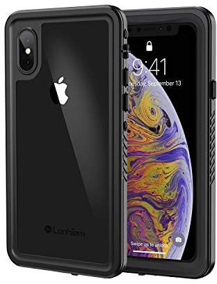 Lanhiem for iPhone X/Xs Case, iPhone 10 Case, IP68 Waterproof Dustproof Shockproof Case with Screen Protector, Full Body Underwater Protective Cover for iPhone X XS 10 (Black)