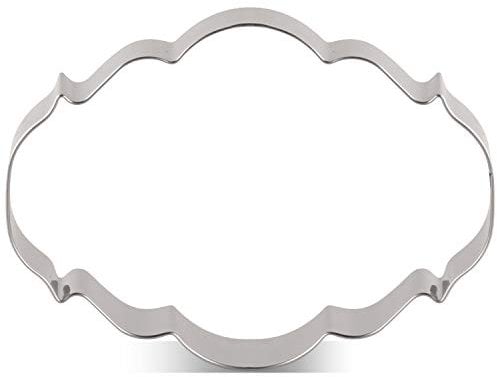 LILIAO Plaque Cookie Cutter - 4.4 x 3.2 inches - Stainless Steel