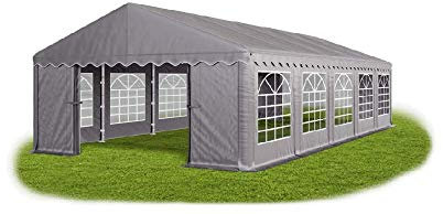 Das Company Partyzelt 5x10m wasserdicht grau Zelt 240g/m² PE Plane hochwertig Gartenzelt Summer PE - Faltpavillon - Gartenpavillon - Pavillon - Lagerzelt - Partyzelt