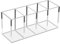 Umirokin Stiftehalter aus Acryl, 4 Fächer, transparent, für Büro, Schreibtisch, Zubehör, Acryl, für Make-up-Pinsel