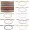 KINBOM 30 Pz Braccialetti Dell'Amicizia Perline Colorate Braccialetti Dell'Amicizia Corda Intrecciata Intrecciata Regolabile Perline Rame Donne Adolescenti Ragazze Amici Regali Festa Compleanno