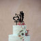 Cake Topper Kuchendekoration Tortenstecker personalisiert mit Name Wunschtext Tortenaufleger aus MDF Holz Tortenfigur (Brautpaar #2)