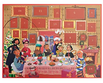 art&design24 Adventskalender Kunst, Adventskalender 29.7 x 42 cm, Fotografien Kunstwerke, Glitter Gold, Berühmte Künstler