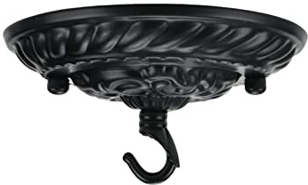 Tsnamay 5 Inches Retro Style Steel Light Canopy Kit,Ceiling Light Fixture Canopy for Pendant Light,Matte Black