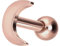 PIERCINGLINE Titan Ohrpiercing Mond Piercing Schmuck Ohr Stecker Helix Roségoldfarben
