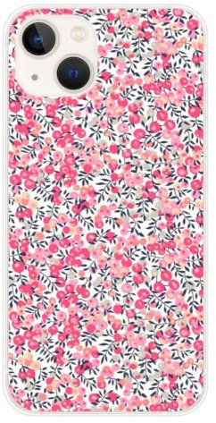 1001coques Coque de Téléphone Compatible pour Apple iPhone 13, Design Liberty Wiltshire Rose, Imprimée en France, Étui Souple en Silicone, Housse de Protection.