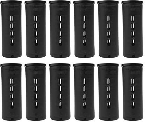 Lot de 12 bigoudis Jumbo pour permanente de cheveux naturels longs et courts Noir