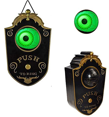 EIMZU Halloween Campanello per Porte Decorazioni, Decorazione per Campanello di Halloween, Campanello con bulbo oculare di Halloween per Decorazioni, Feste, Bambini