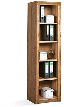 moebel-eins Office Four Aktenregal schmal, Material Dekorspanplatte, Wildeiche Nachbildung