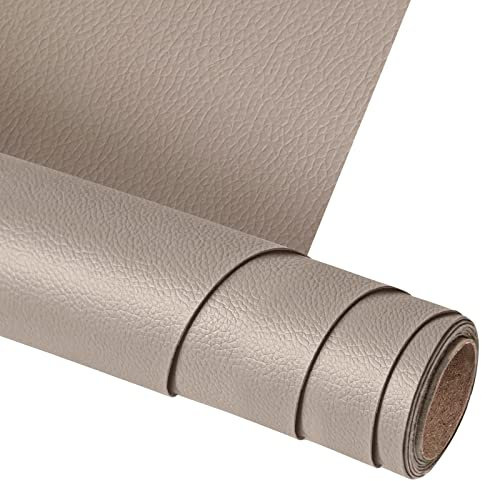Leder Patch Selbstklebend 150 X 40 cm, Leder Reparatur Patch PU Lederreparaturband für Sofas, Handtaschen, Jacken, Autositze, Möbel Leder Reparatur und Renovierung, Taupe Braun