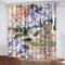 Vorhänge Osterhasen-Blume Vorhang Polyester Verdunklungsvorhänge Scheibengardinen Gardine Thermovorhang für Wohnzimmer Schlafzimmer 2 Stücke Gardinen mit ösen Gardinen(2x110x215cm