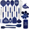 Silicone Kitchen Utensils Set - 28 Pieces Cooking Utensils Set Non-Stick Heat Resistance Silicon with Stainless Steel Handle - Royal Blue