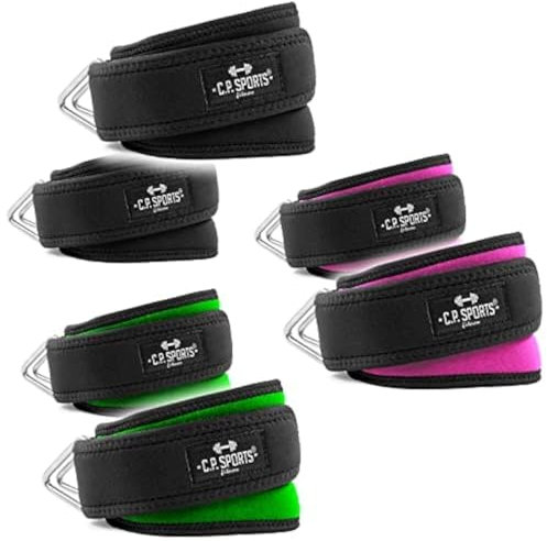 C.P.Sports Hand- und Fußschlaufe Premium | Fußmanschetten/Fußschlaufen für Fitness Training, Fußmanschetten Kabelzug für Männer und Frauen Beinstrecker, Gesäßmuskeln und Beintraining | 3 Farben (PINK)