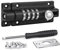 Venga amigos Combination Locking Bolt,4 Wheel Unique Sliding Lockable,120mm Stainless Steel Thicken Solid Zinc Alloy Door Latch Lock with Anti-Tamper Screws Home & Garages, Black