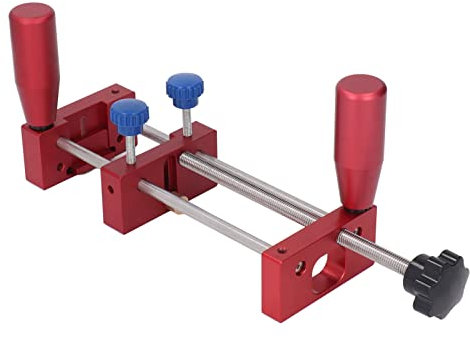 Quick Screw Guide Rail Clamp, 170mm Width 21.5mm Height Aluminum Alloy Woodworking Tenoning Safety Clamp for Router Table Saw, Planer Tables, Manual Guide Clamp with Handles